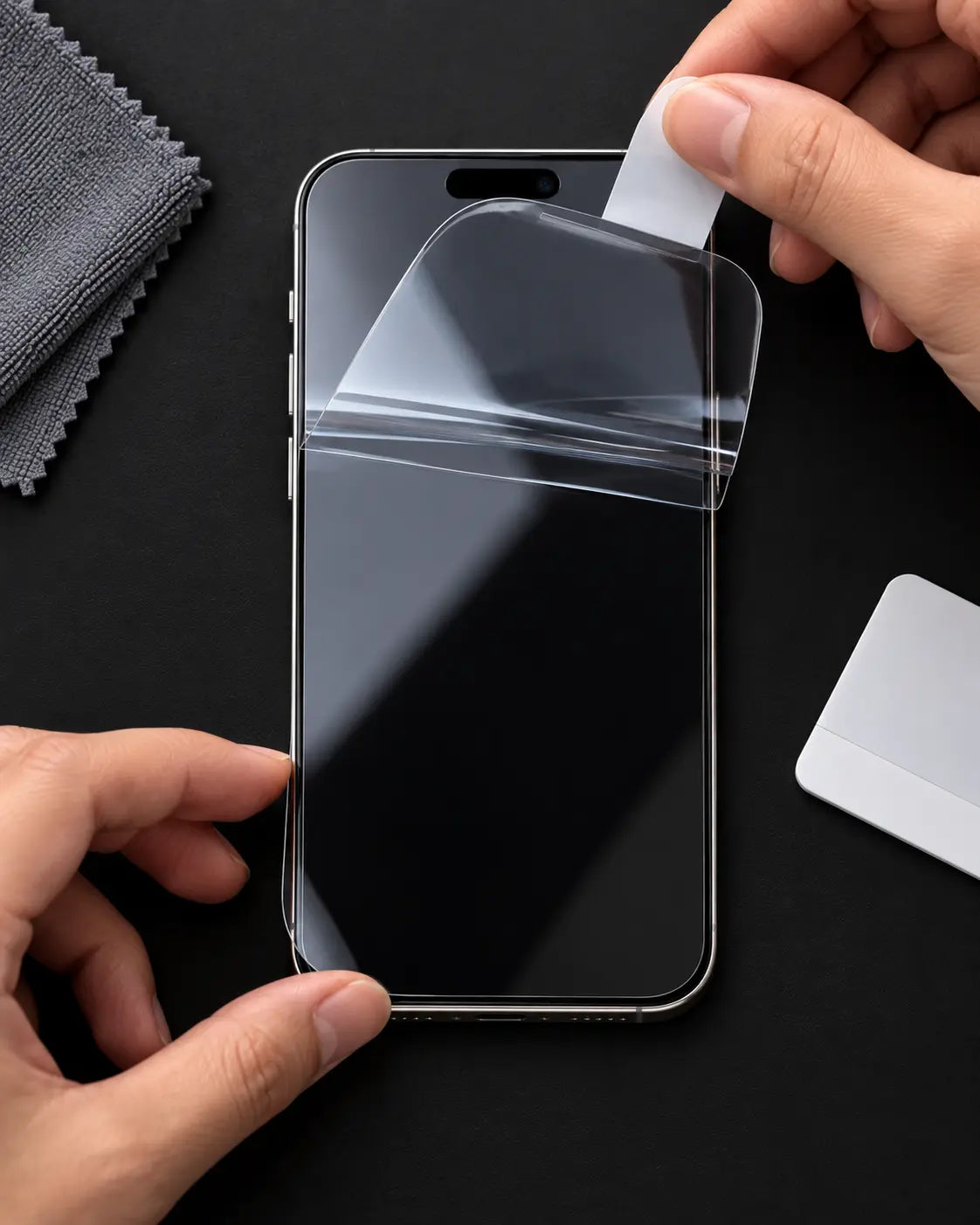 Lámina Hidrogel TPU HD Clear — Protección Flexible para Pantalla iPhone