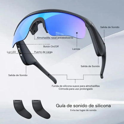 Lentes Inteligentes Bluetooth VEKOBY G120 | Polarizados UV400 para Ciclismo y Deporte