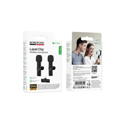 Micrófono Inalámbrico Dual Borofone BFK16A Winner USB-C