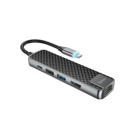 Hub Hoco HB23 USB-C A HDMI USB RJ45 PD 60W