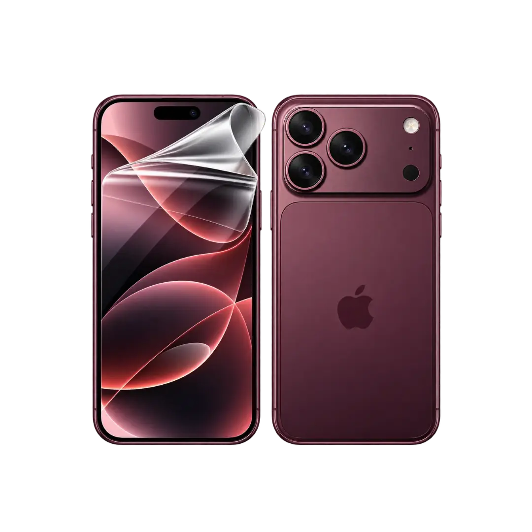 Lámina Hidrogel TPU HD Clear — Protección Flexible para Pantalla iPhone