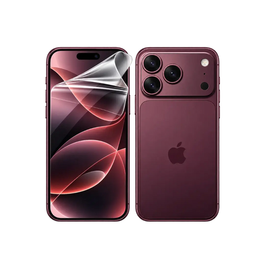 Lámina Hidrogel TPU HD Clear — Protección Flexible para Pantalla iPhone