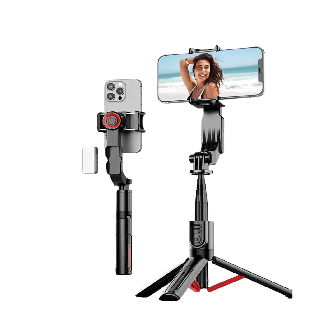 Selfie Stick Estabilizador C09 con Trípode y Luz Magnética