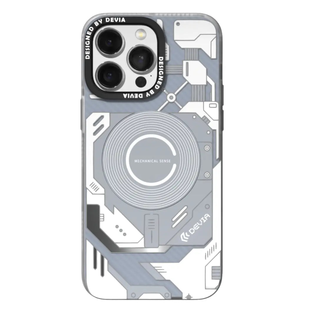 Carcasa Mechanic White con Magsafe para Serie iPhone 15/15 Pro/15PM