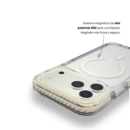 Carcasa Guardian MagSafe Antigolpe – iPhone y Samsung White