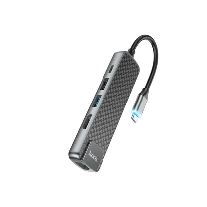 Hub Hoco HB23 USB-C A HDMI USB RJ45 PD 60W