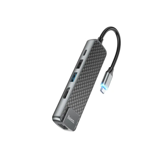 Hub Hoco HB23 USB-C A HDMI USB RJ45 PD 60W