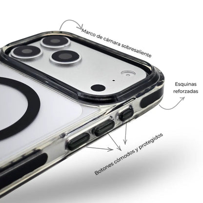 Carcasa Guardian MagSafe Antigolpe – iPhone y Samsung Black