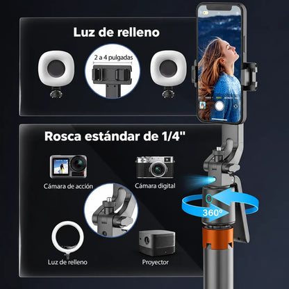 Trípode Selfie Inteligente Q13 con Seguimiento 360°