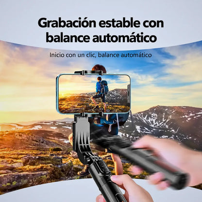 Selfie Stick Estabilizador C09 con Trípode y Luz Magnética