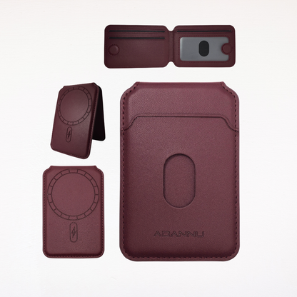 Tarjetero Magnético Para Iphone Urban Wallet Burdeo
