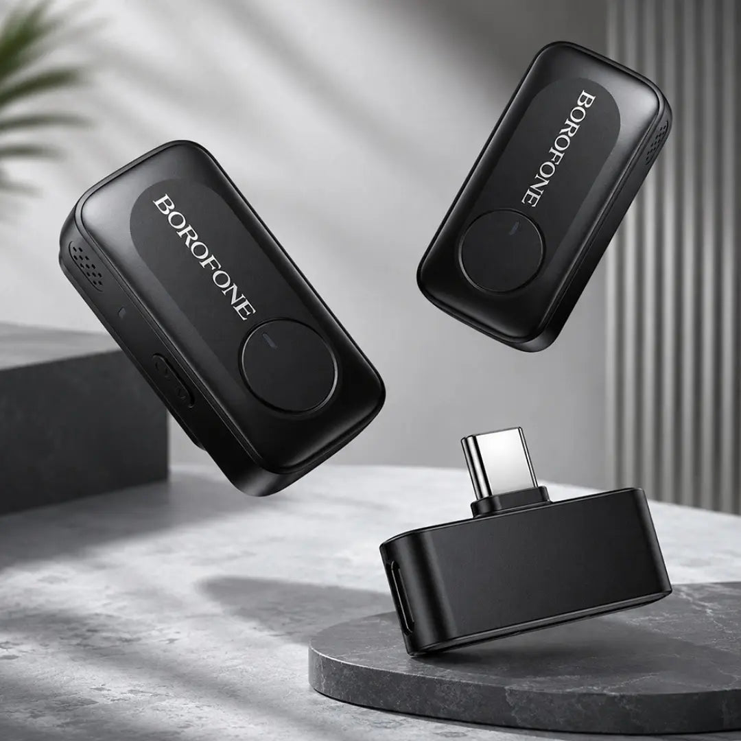 Micrófono Inalámbrico Dual Borofone BFK17 Lemai USB-C