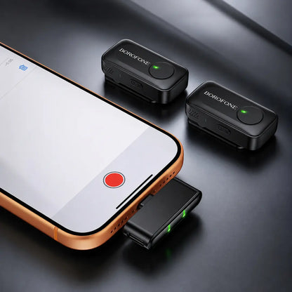 Micrófono Inalámbrico Dual Borofone BFK17 Lemai USB-C