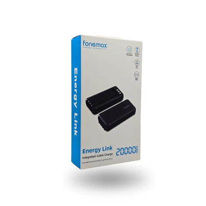 Powerbank FONEMAX Energy Link 20.000 mAh con Cables Integrados