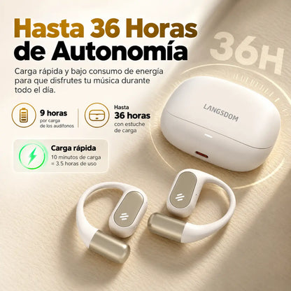 Audífonos Bluetooth Deportivos Langsdom TE09 Open Ear IPX5