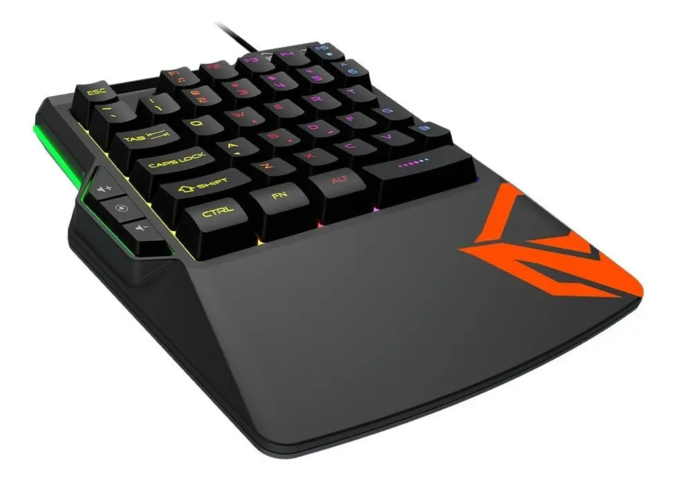Teclado Gamer una mano Retroiluminado Meetion Pc Ps4 Teclado Negro