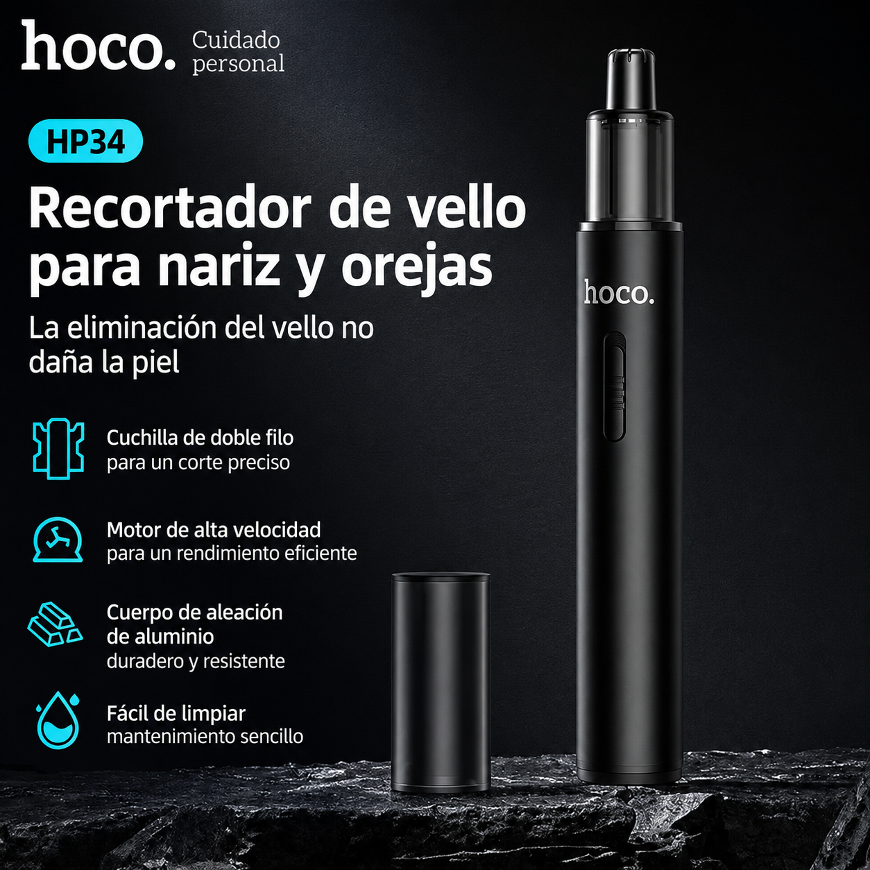Cortadora de Vello Nasal y facial HOCO HP34