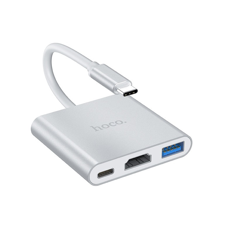 Hub Adaptador Typo-c A Usb3.0+hdmi+pd HOCO HB14