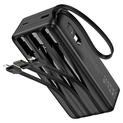 Powerbank Hoco J146b De 30.000 Mah Con 4 Cables Integrados