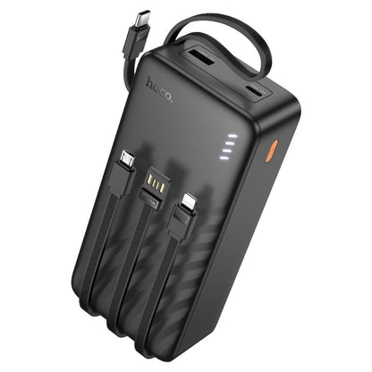 Powerbank Hoco J146b De 30.000 Mah Con 4 Cables Integrados