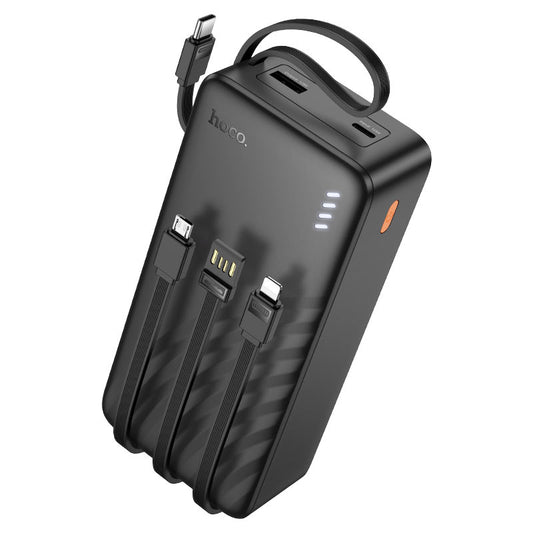 Powerbank Hoco J146b De 30.000 Mah Con 4 Cables Integrados