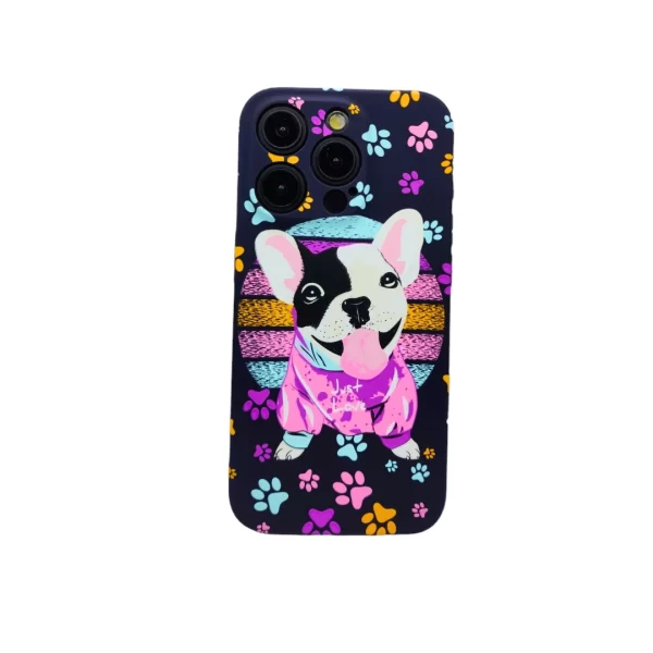 Carcasa BEHUTER Huellas de Bulldog para iPhone - Imagen 4