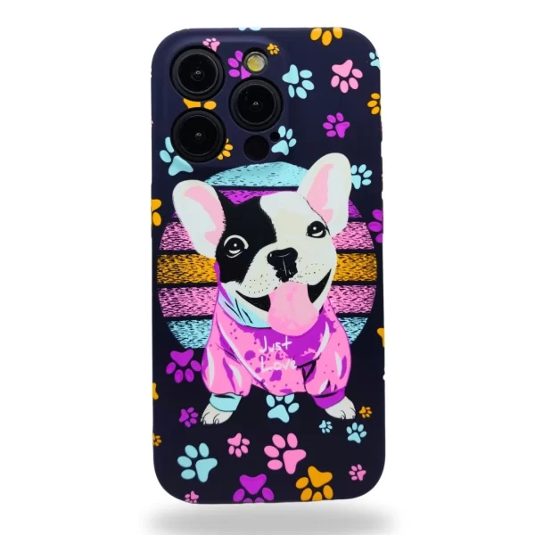 Carcasa BEHUTER Huellas de Bulldog para iPhone