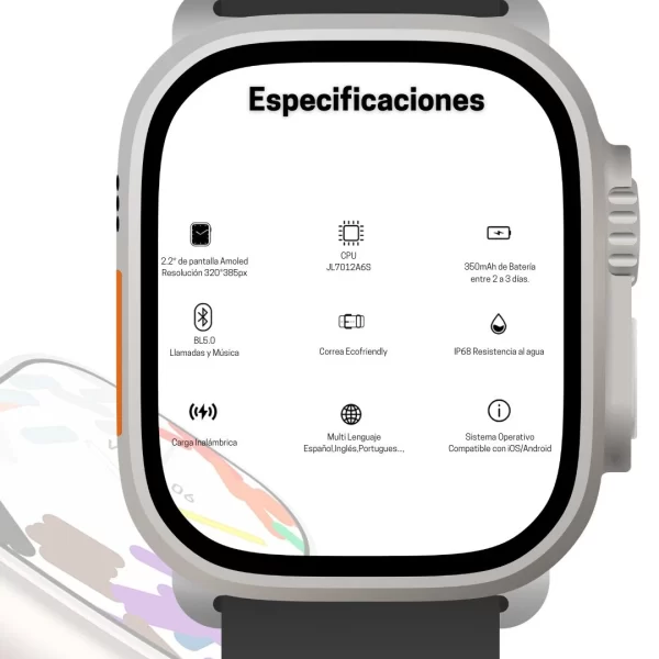 Reloj Inteligente Watch Ultra 69+ Microwear Amoled 49mm - Imagen 5