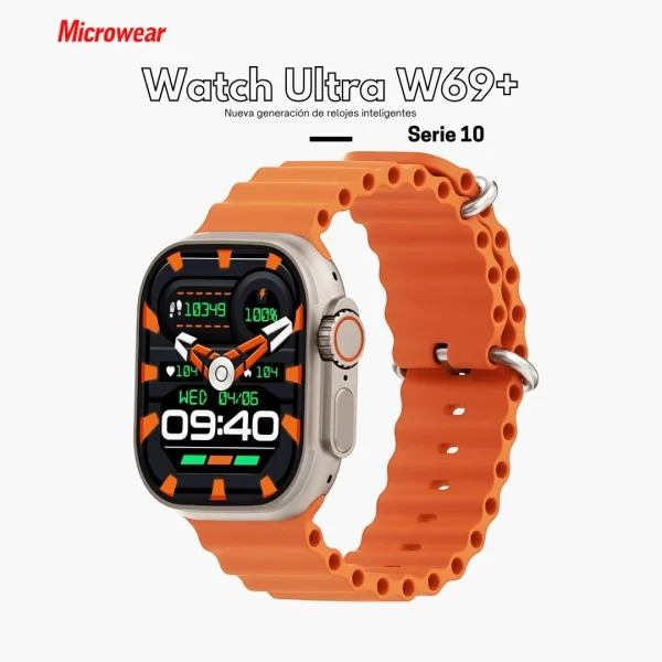 Reloj Inteligente Watch Ultra 69+ Microwear Amoled 49mm